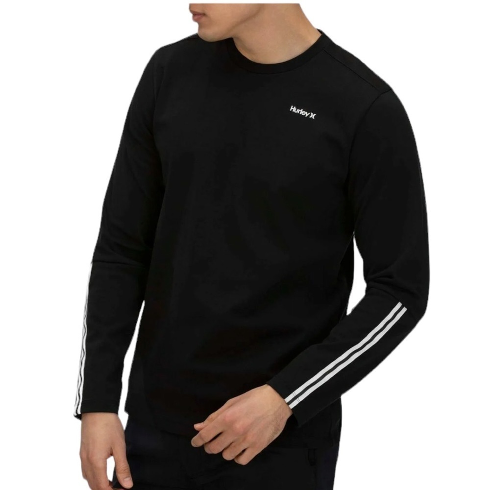Hurley Morro Bay Black Crew Neck Cotton Sweatshirt Shirt XL